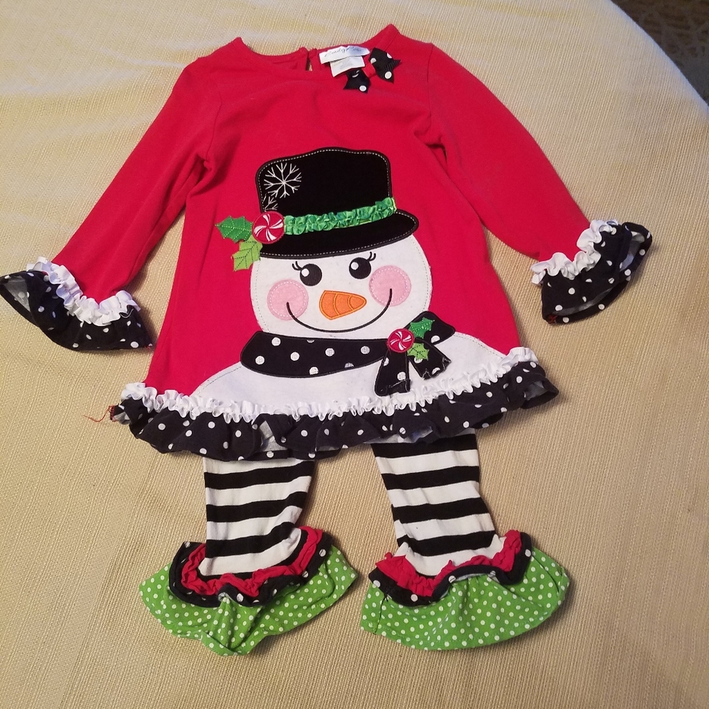 Emily Rose Snowman Holiday Outfit - 3T
